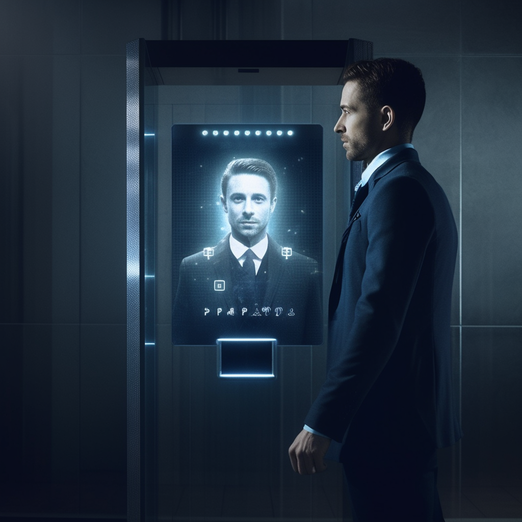 ocelot face scanner being used by a human to unlock a door c30368dd 4ffe 42a0 b057 56efd177f3c0