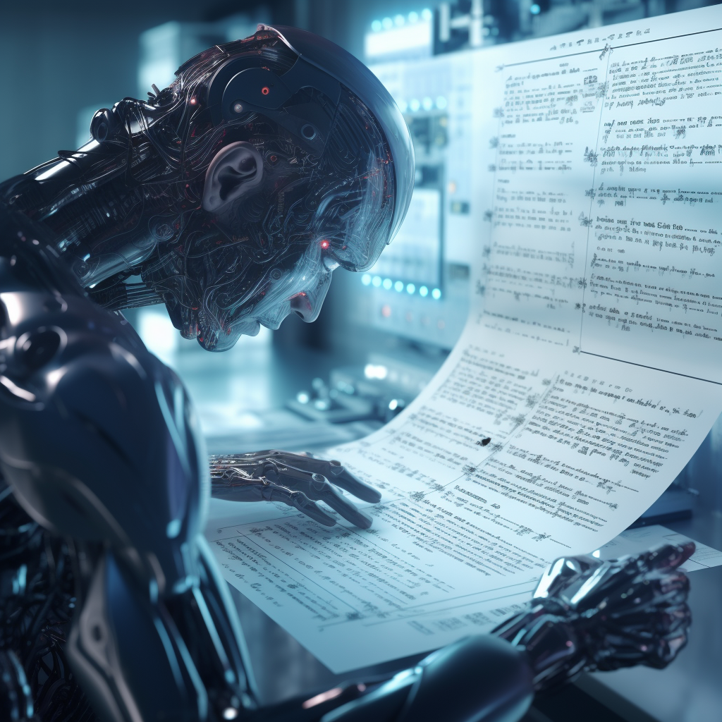 piece of document being analysed by machines and robots ec4f8b2b 9ba1 4018 aa07 4aea177a3aad