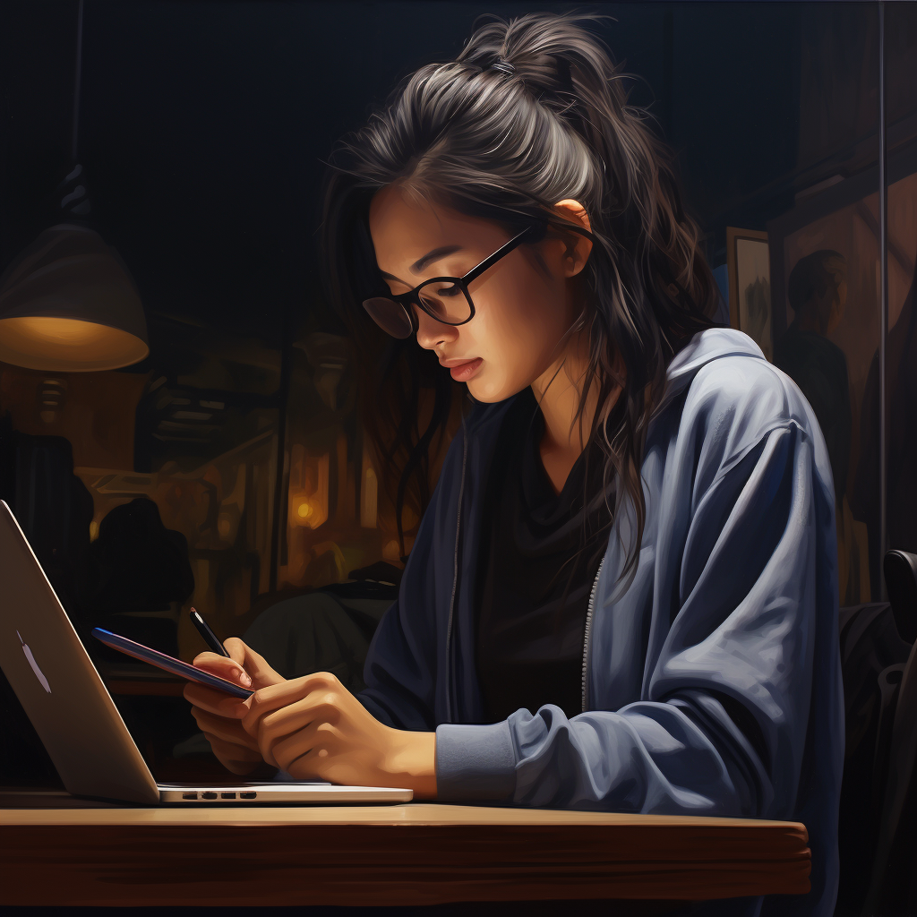 asian person signing up thru mobile device hyperrealisti d93fb3ec a0ee 4a4a af59 4d14cff574ff