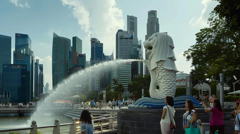 Merlion statue, Singapore