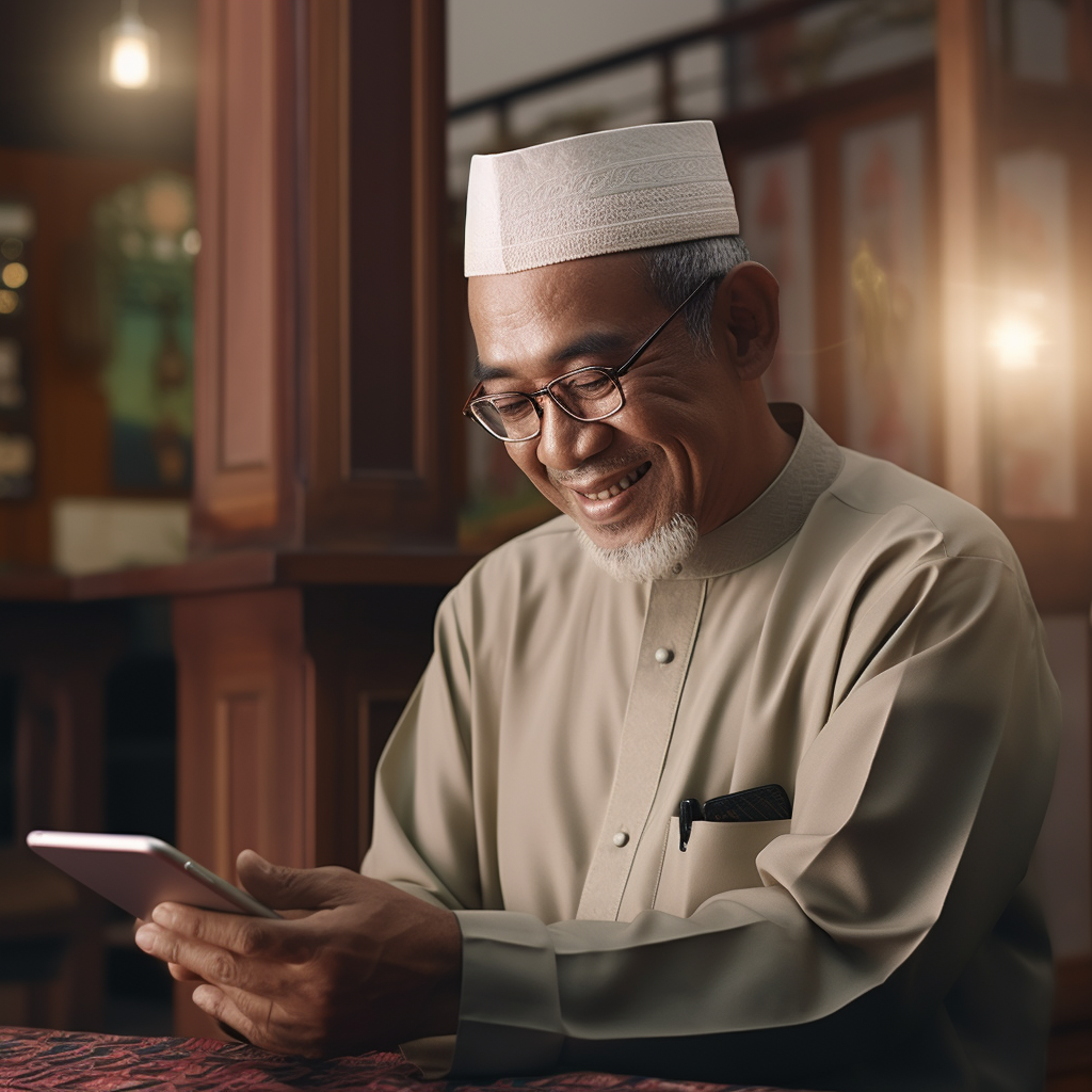 malay man using his mobile device in the insurance offic c47d9d9c 3cbe 4741 aff1 05e32ca0c4eb