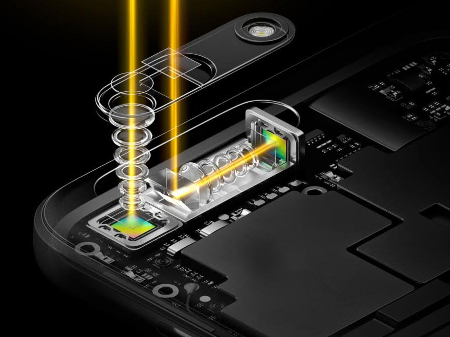 illustration of folded optics used to create a dual camera module image by oppo